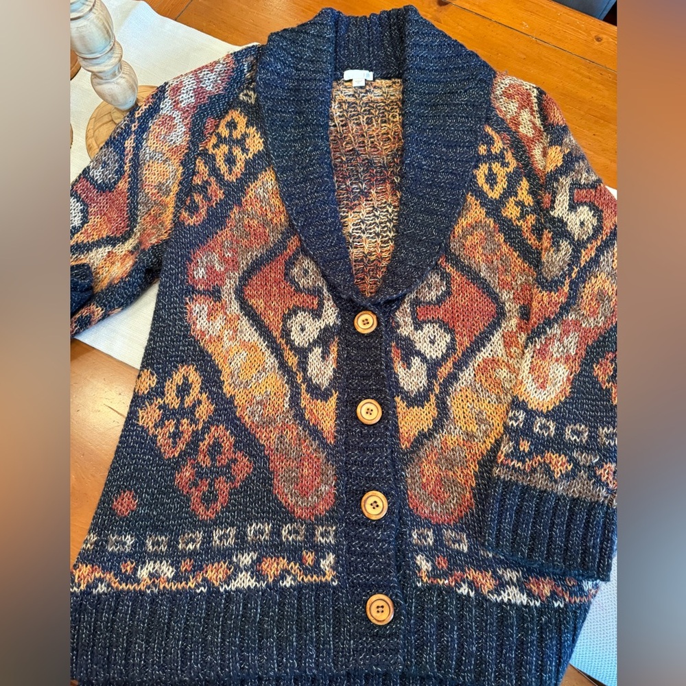 J. Jill Multicolor Knit Cardigan Sz. XL